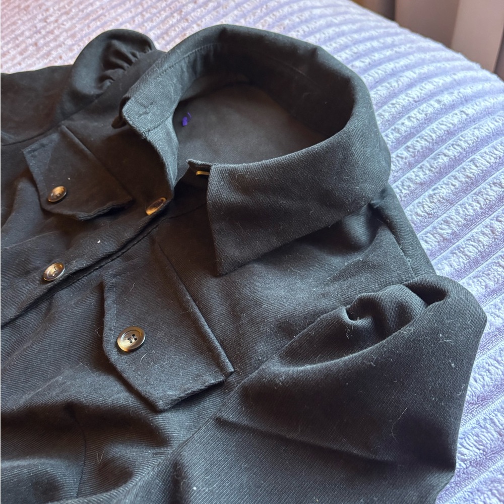 🖤 Black Button-Up Long Sleeve Babydoll Dress – Soft Gothic Vibes 🖤 - Picture 5 of 5